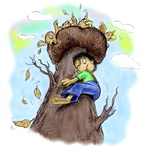 Chisel climbing down from Eagle Tree