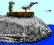 Chisel and Seagull on Whale