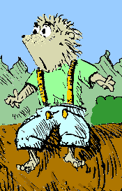 Chisel sitting on a log